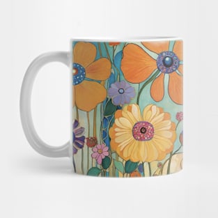 Gustav Klimt's Floral Opulence: Inspired Floral Pattern Mug